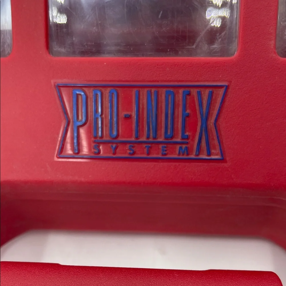 Pro-Index System Red Storage Box with Clear Lids For Card Collectors